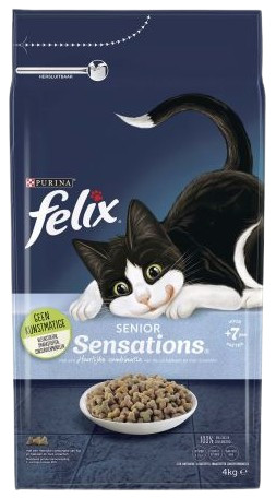 Felix Senior Sensations pollo, cereali, gusto verdure per gatti