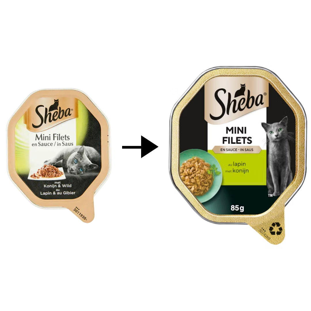 Sheba Mini Filets con coniglio in salsa cibo umido per gatti (vaschette da 85 g)