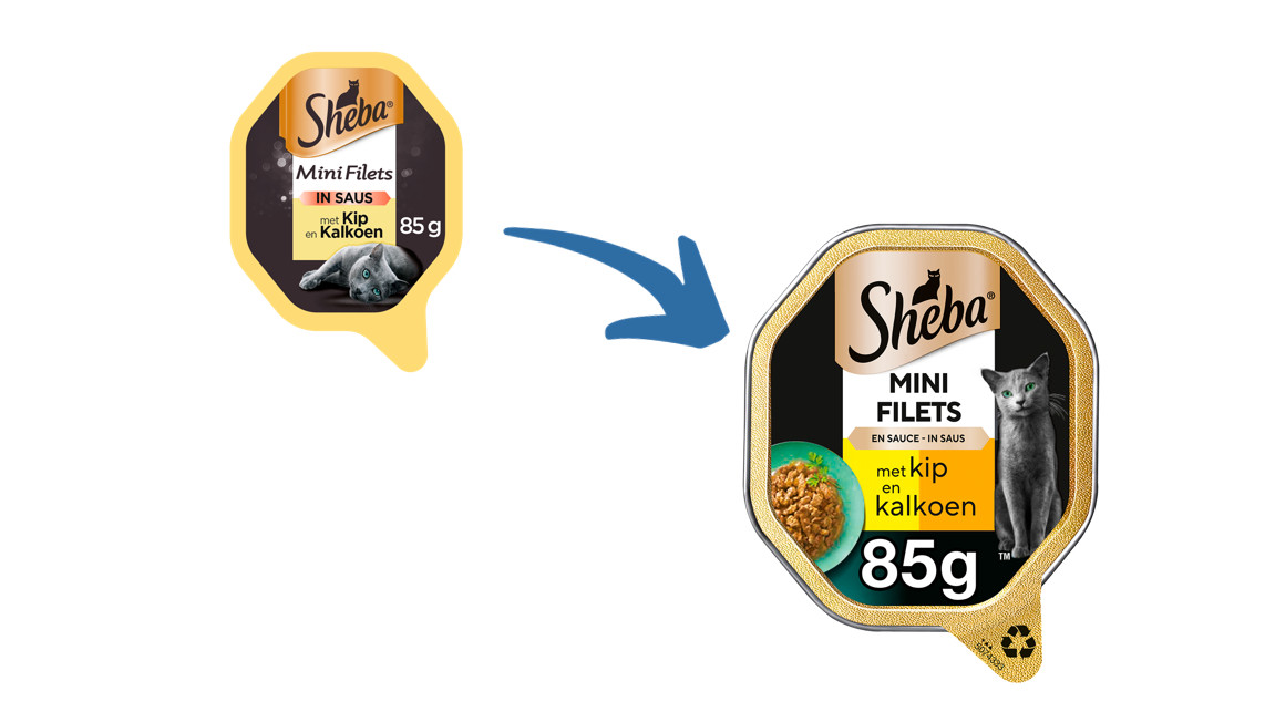 Sheba Mini Filets con pollo e tacchino in salsa cibo umido per gatti (vaschette da 85 g)