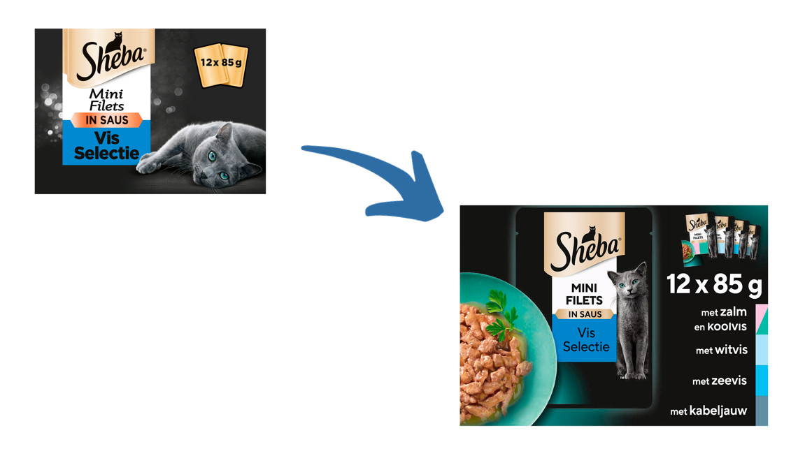 Sheba Mini Filets Selezione Pesce in salsa cibo umido per gatti (bustine da 85 g)