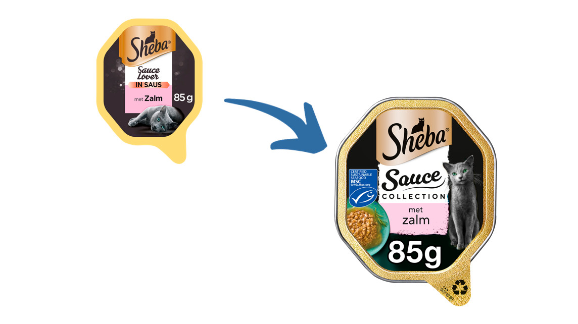 Sheba Sauce Lover con salmone umido per gatto (85 g)