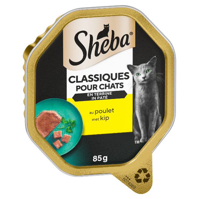 Sheba Classics paté con pollo cibo umido per gatti (vaschette da 85 g)