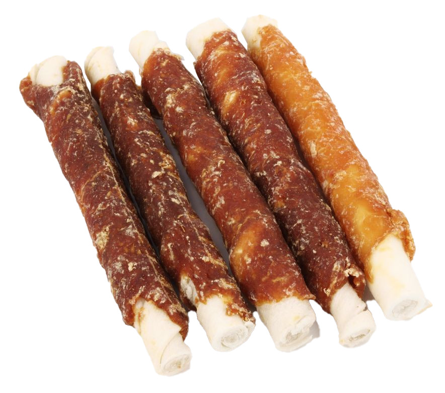 Brekz Rawhide bastoncini pelle di bovina con pollo per cane (17 cm)