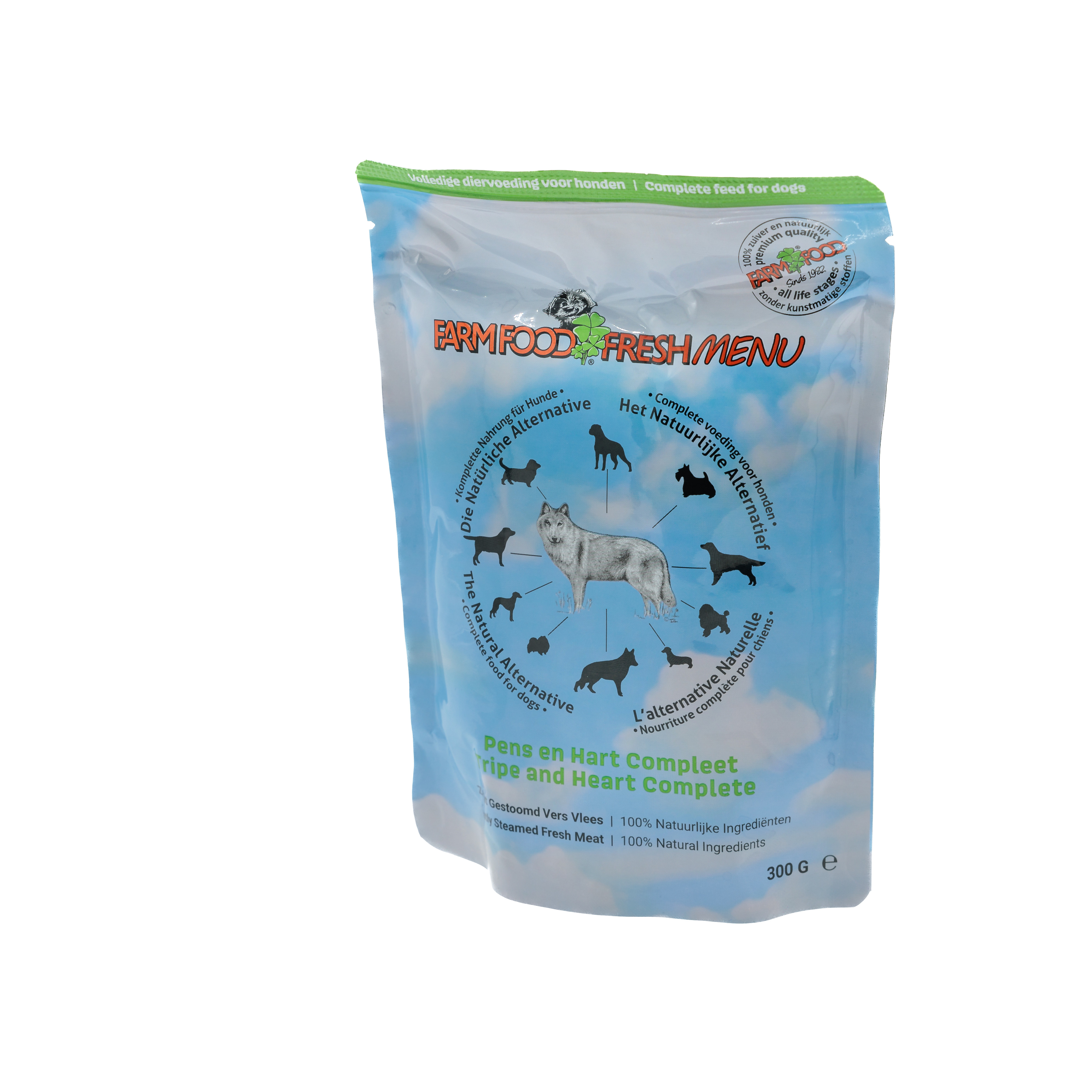Farm Food Fresh Menu trippa di manzo con cuore cibo umido per cani (bustine da 300 g)
