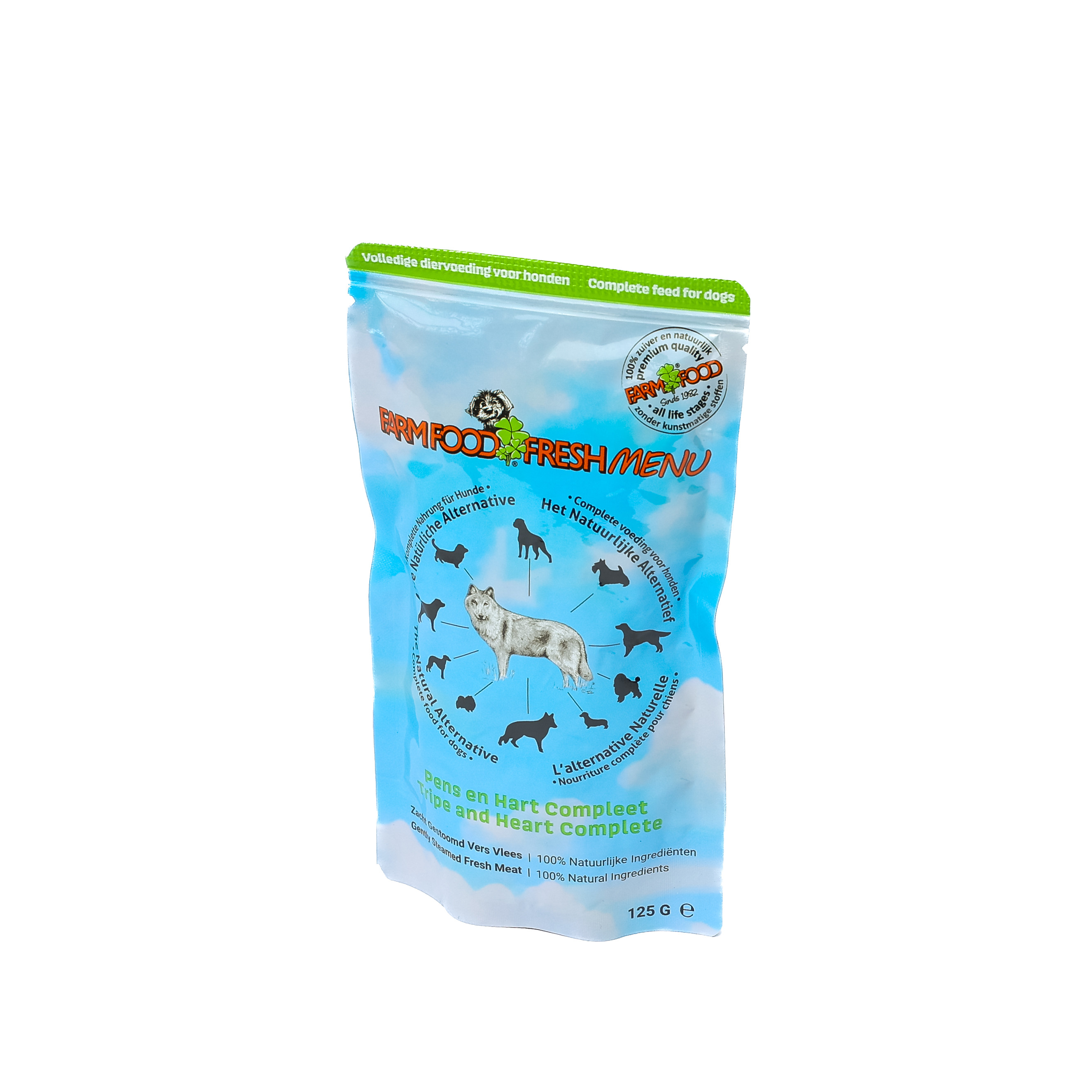 Farm Food Fresh Menu trippa di manzo con cuore cibo umido per cani (bustine da 125 g)