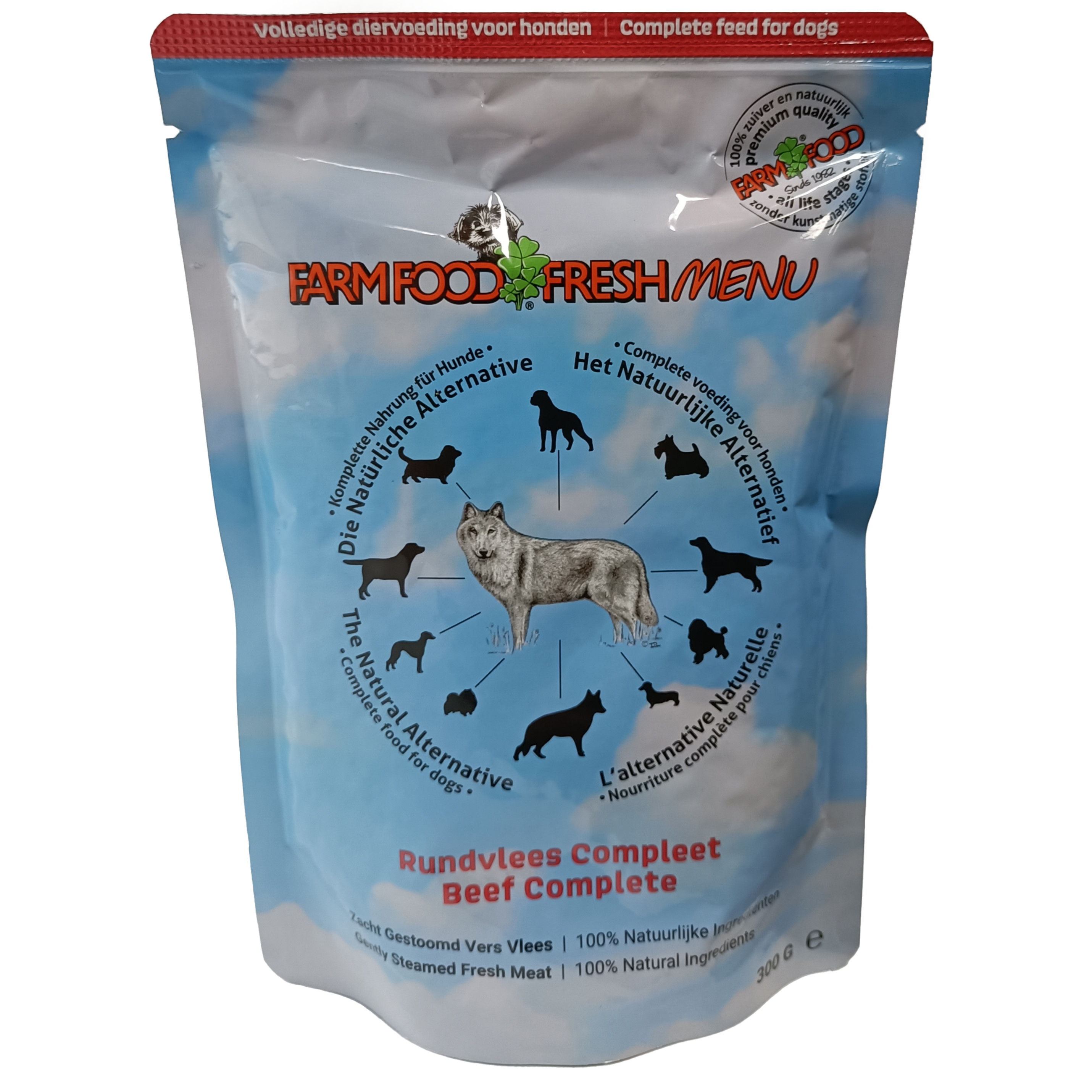 Farm Food Fresh Menu carne di manzo cibo umido per cani (bustine da 300 g)