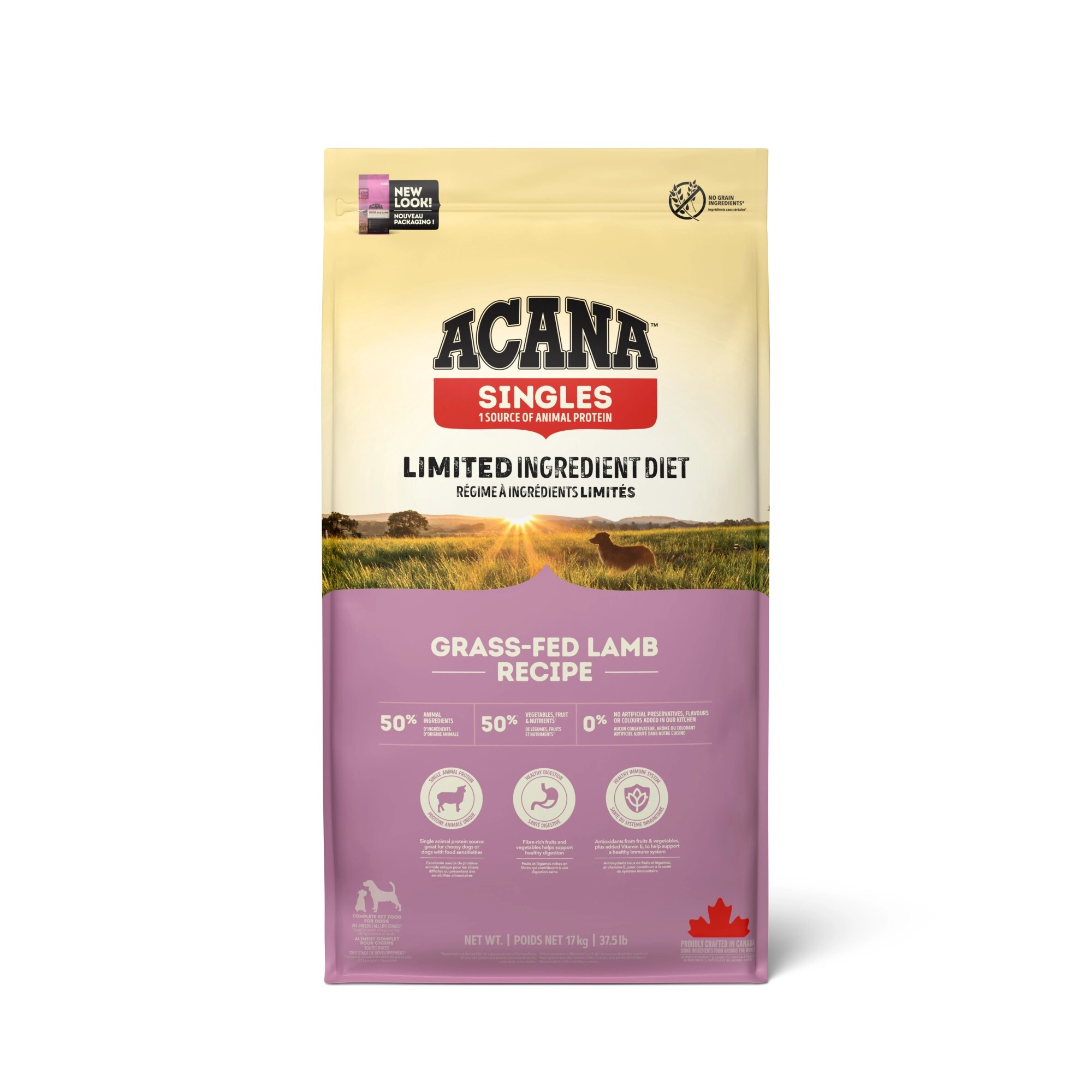 Acana Singles Grass-Fed Lamb per cane