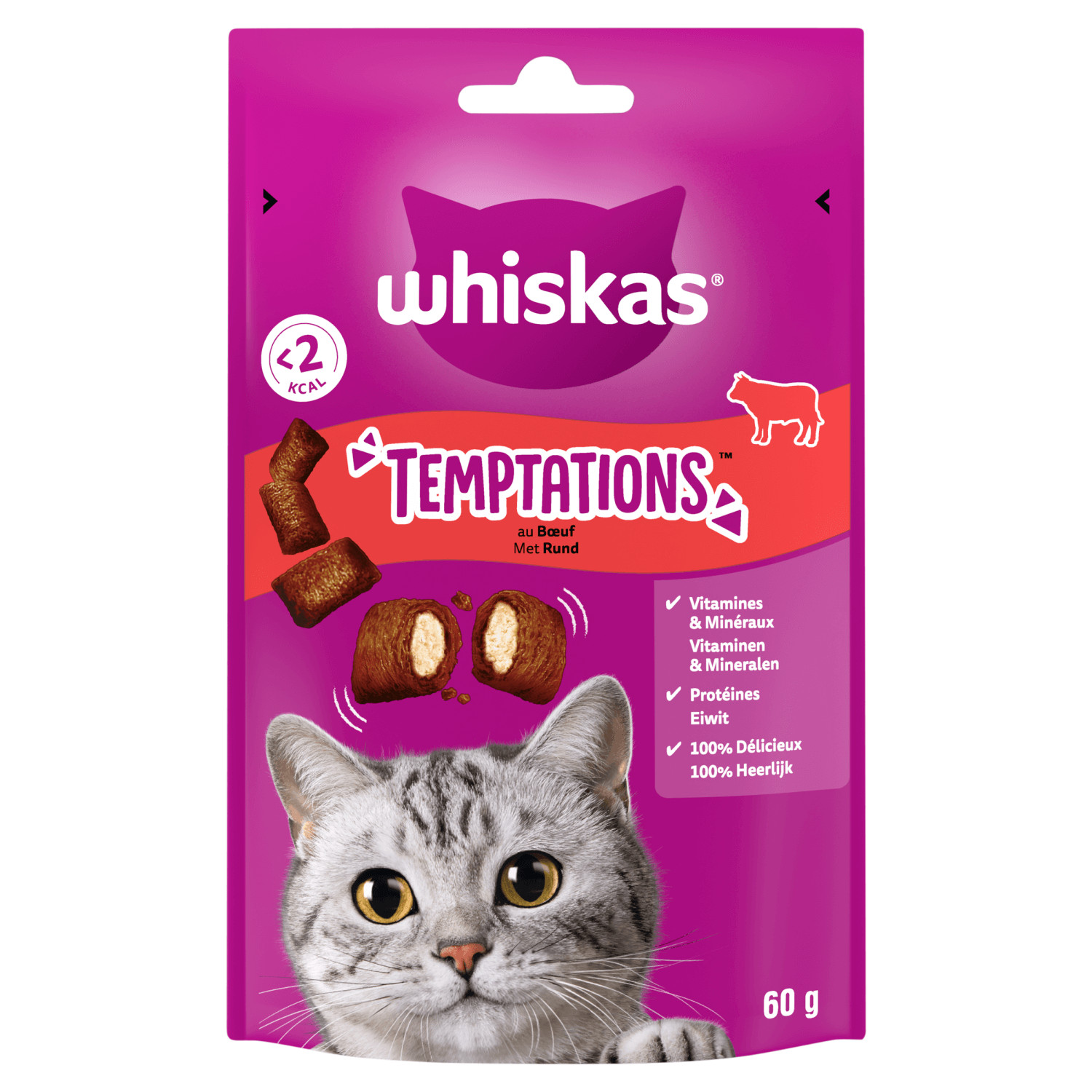 Whiskas Temptations Manzo per gatto