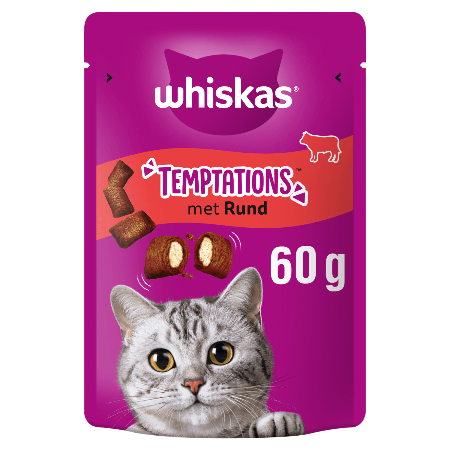 Whiskas Temptations Manzo per gatto