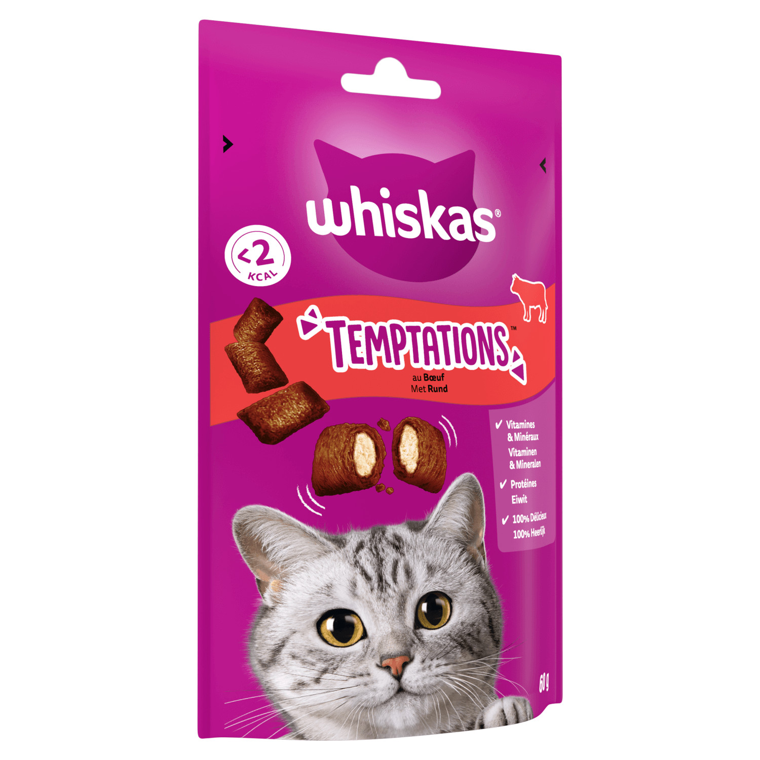 Whiskas Temptations Manzo per gatto