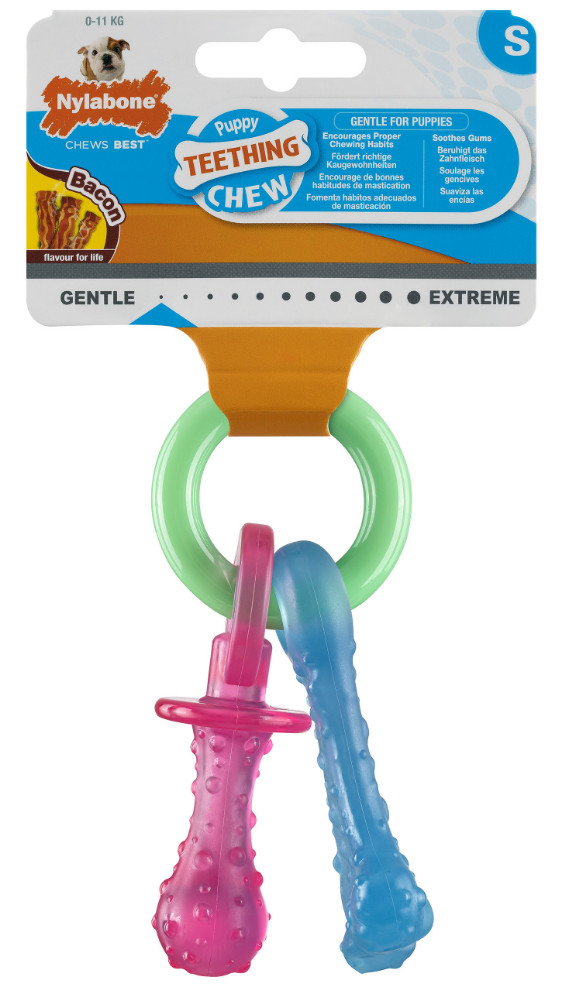 Nylabone Puppy Starterkit nylon kauwbotten (kipsmaak)