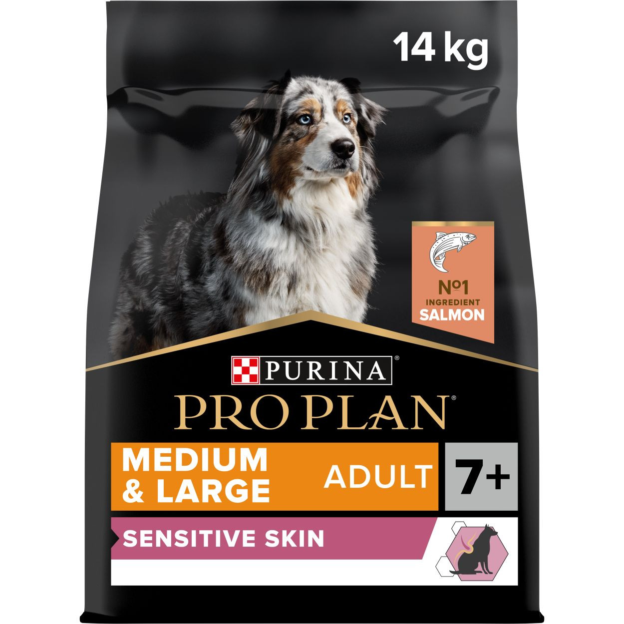 Pro Plan Medium & Large Adult 7+ Sensitive Skin con salmone per cane
