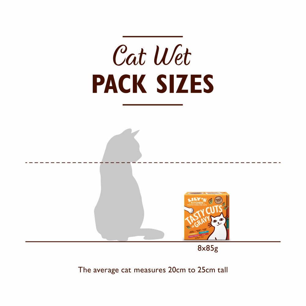 Lily's Kitchen Cuts in gravy kip, zeevis, kip met zalm, rund natvoer kat