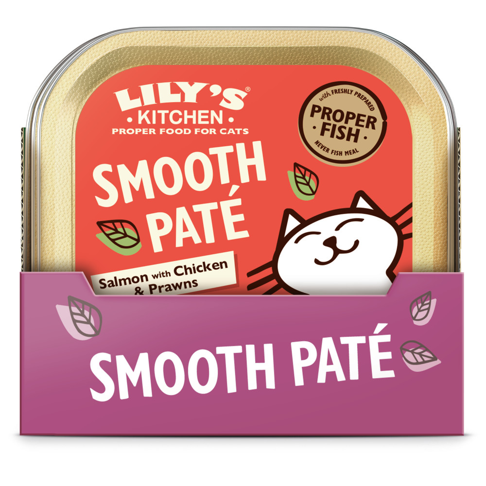 Lily's Kitchen Paté zalm met kip en garnalen natvoer kat