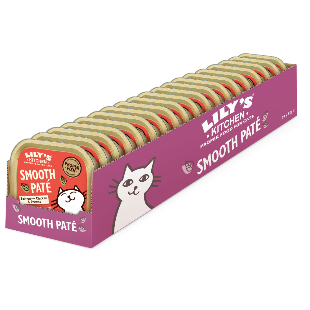 Lily's Kitchen Paté zalm met kip en garnalen natvoer kat