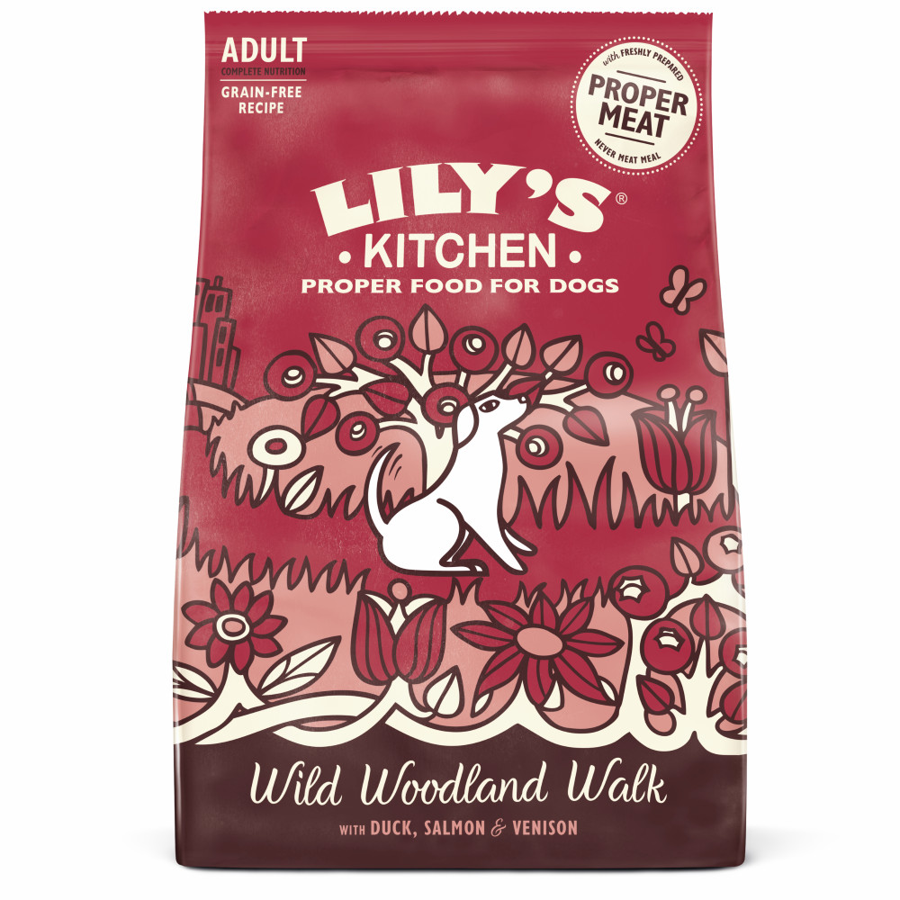 Lily's Kitchen Adult Wild Woodland Walk met eend, zalm en hert hondenvoer