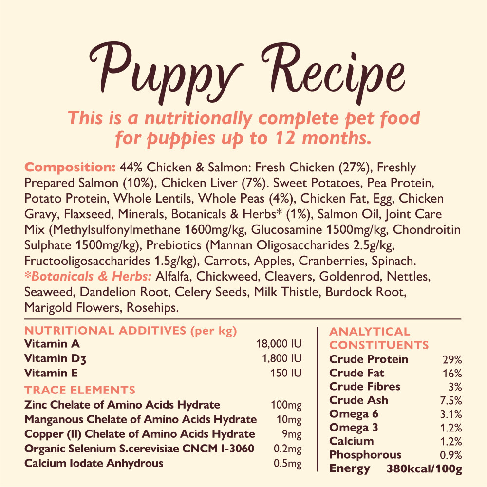 Lily's Kitchen Puppy Recipe kip met zalm hondenvoer