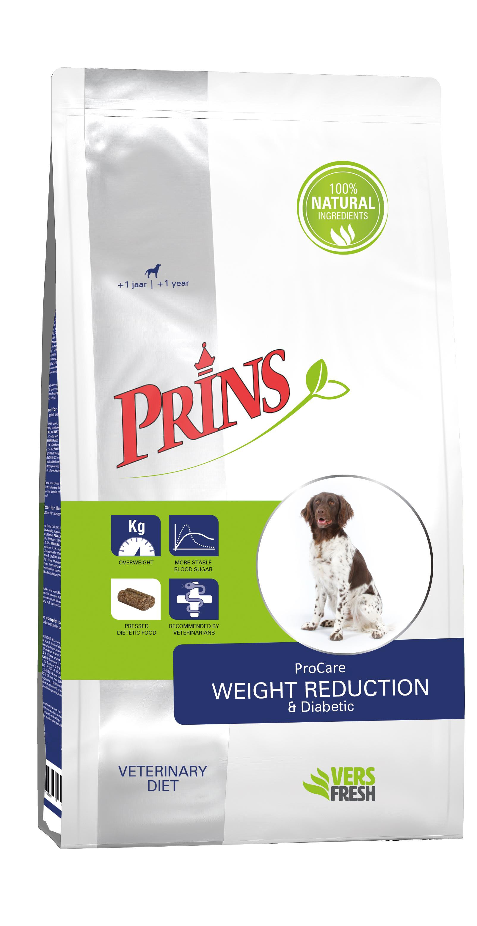 Prins ProCare Pressed Veterinary Diet Weight Reduction & Diabetic hondenvoer