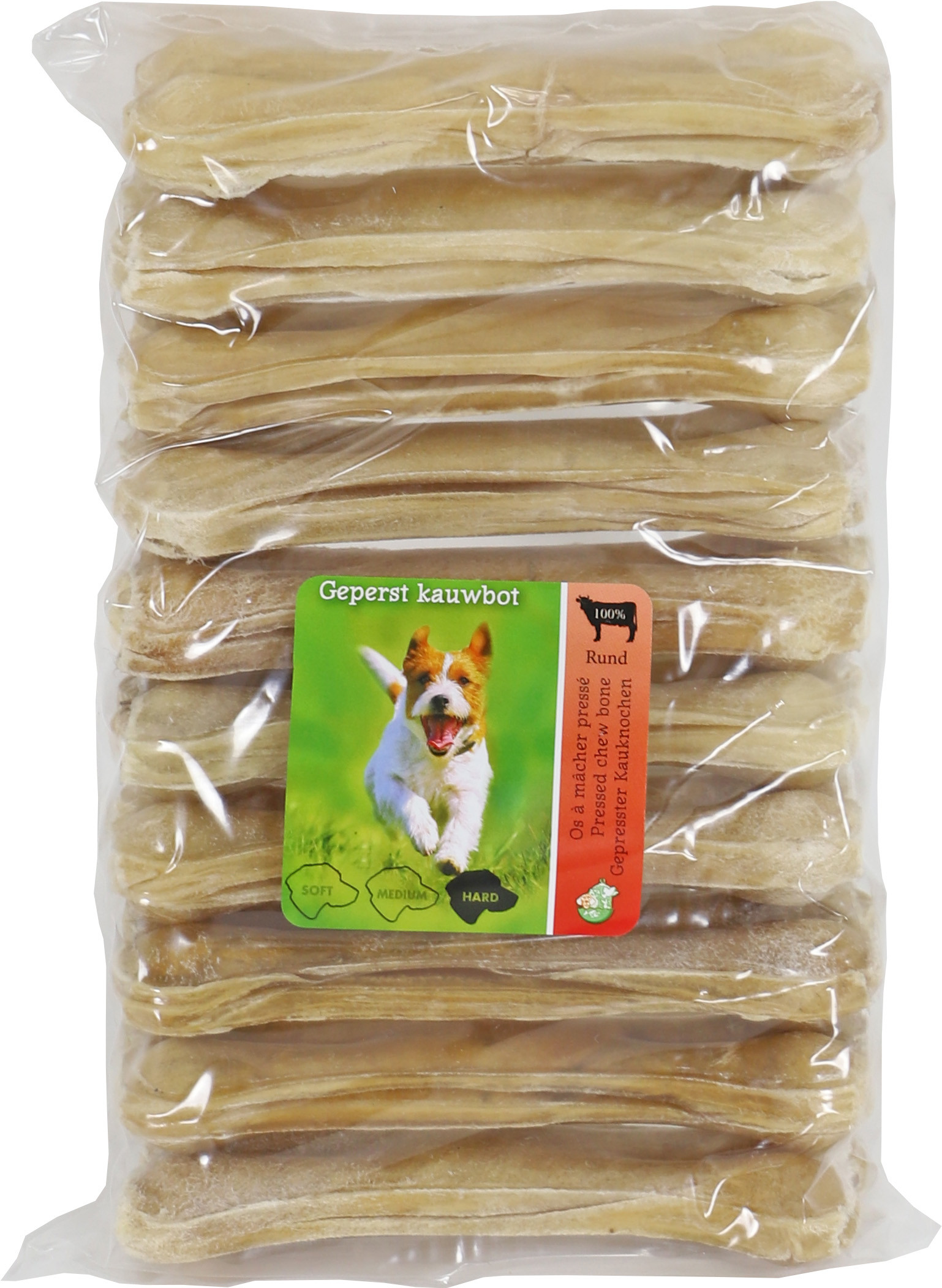 Osso di pelle di bufalo pressata 13 cm per cane