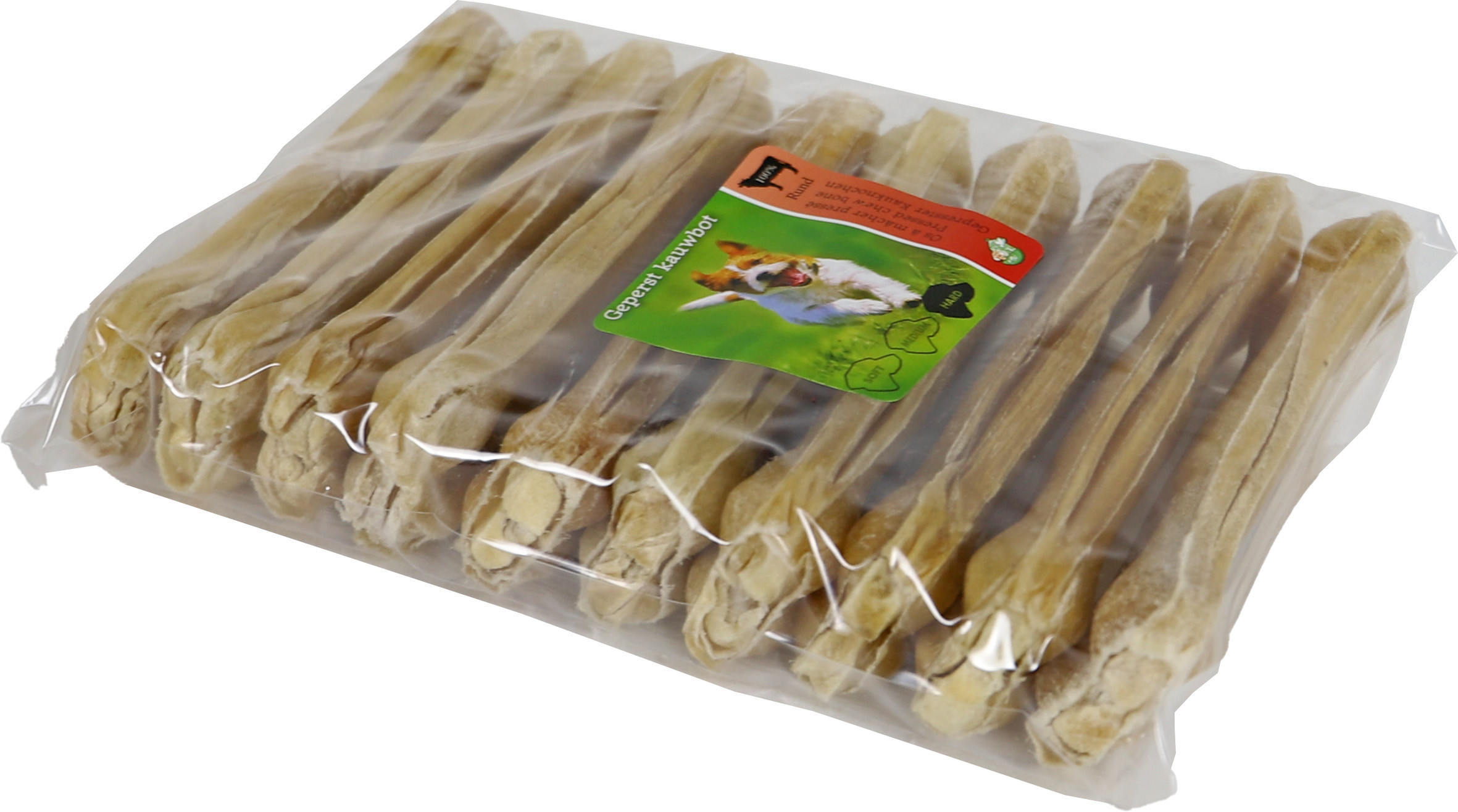 Osso di pelle di bufalo pressata 13 cm per cane