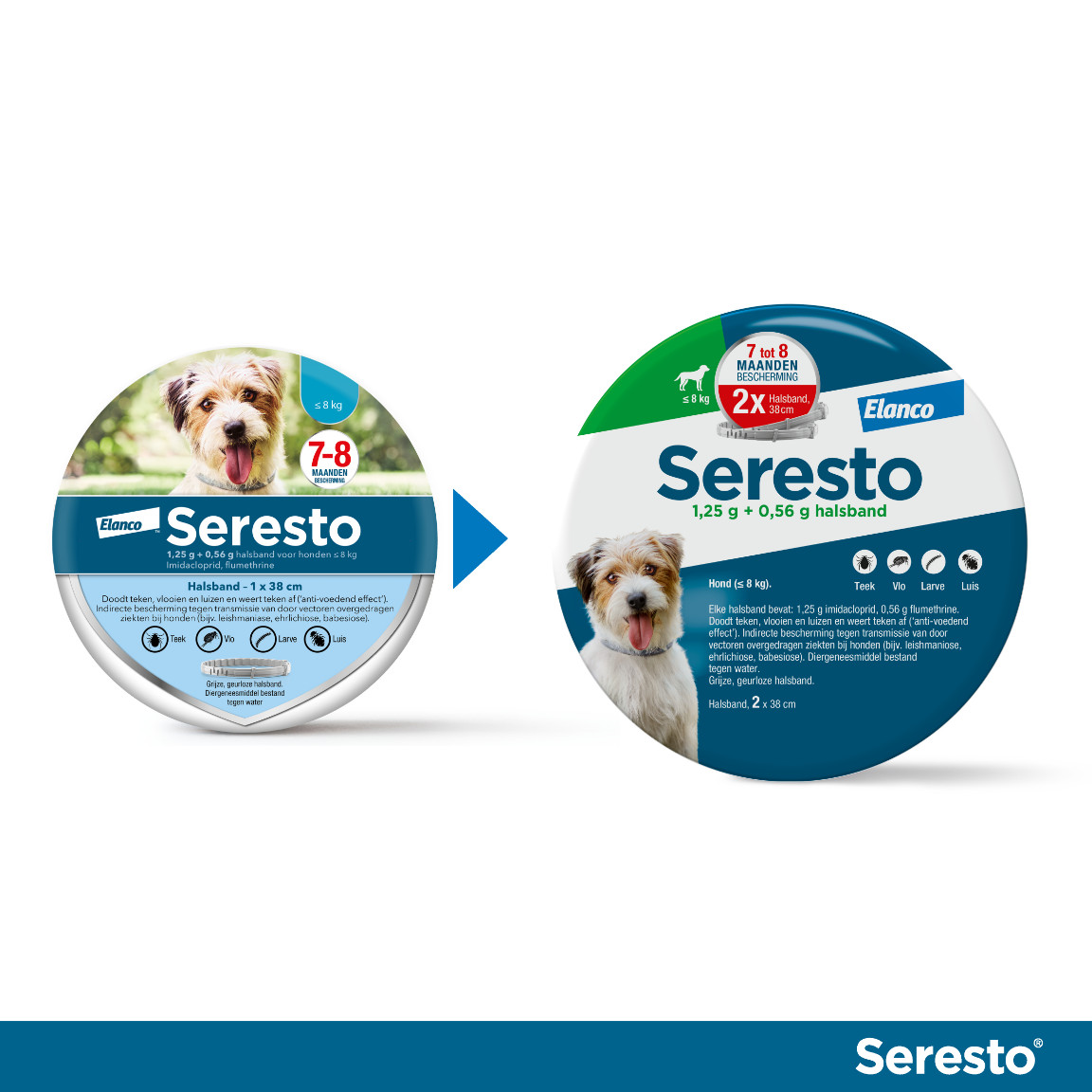 Seresto halsband kleine hond (tot 8 kg)