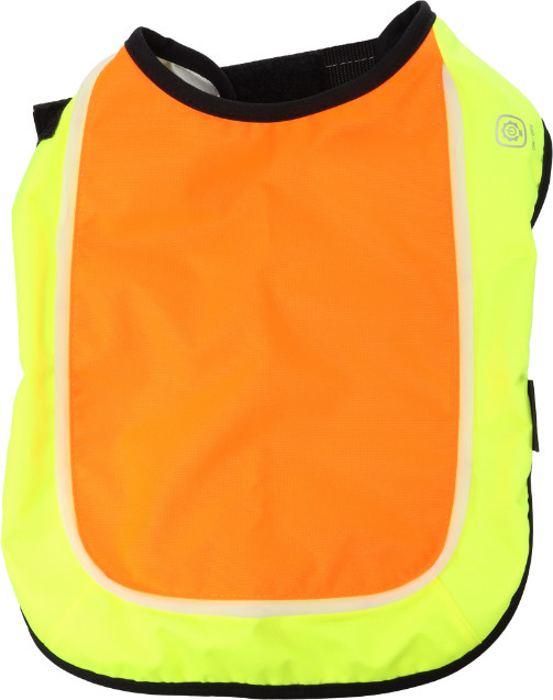 Veiligheidsvest Simi fluo oranje met led licht voor de hond