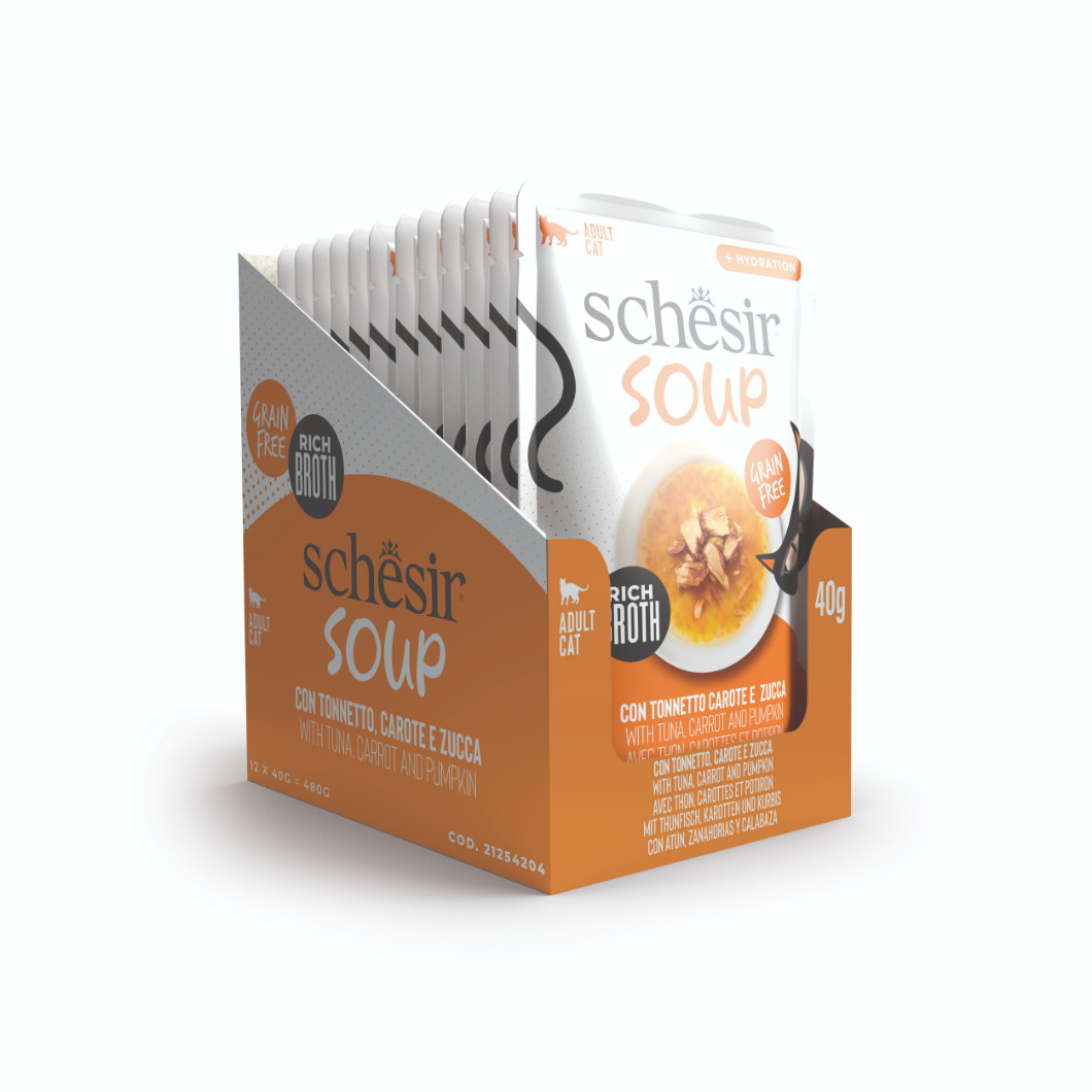 Schesir Cat Soup Wilde Tonijn & Pompoen
