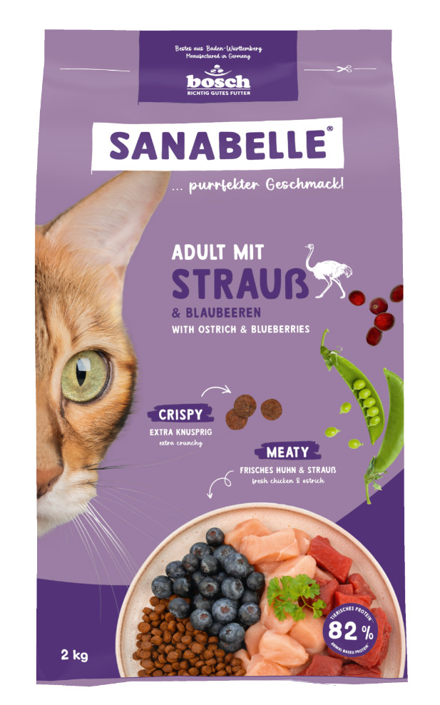 Sanabelle High Premium Adult Struisvogel kattenvoer