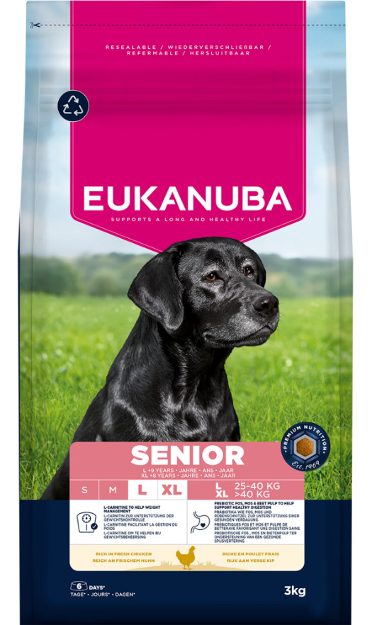 Eukanuba Caring Senior Small Large kip hondenvoer