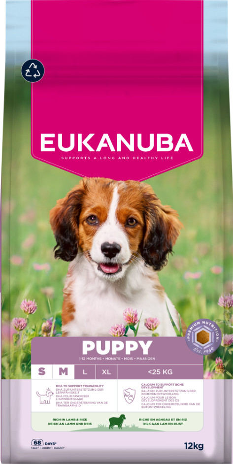 Eukanuba Puppy Small Medium Lam & Rijst hondenvoer