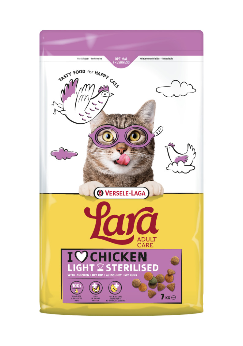 Versele-Laga Lara Adult Care Light/Sterilised pollo per gatti
