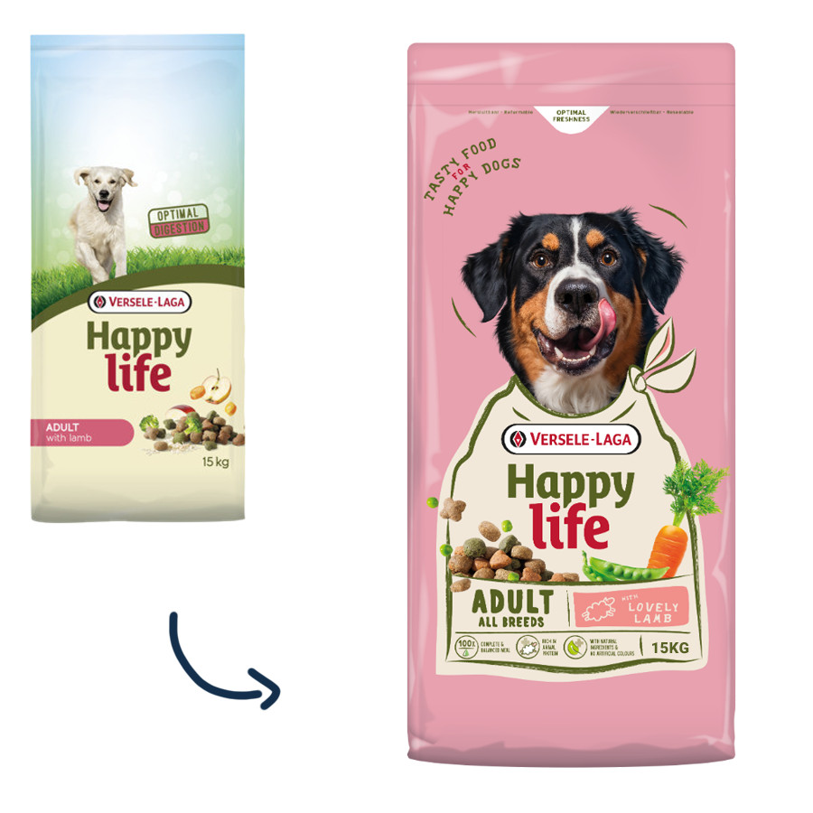 Happy Life Adult con agnello per cane