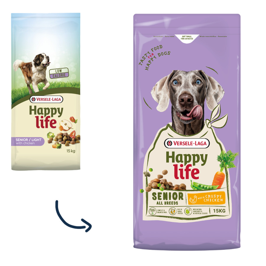 Happy Life Senior con pollo per cani