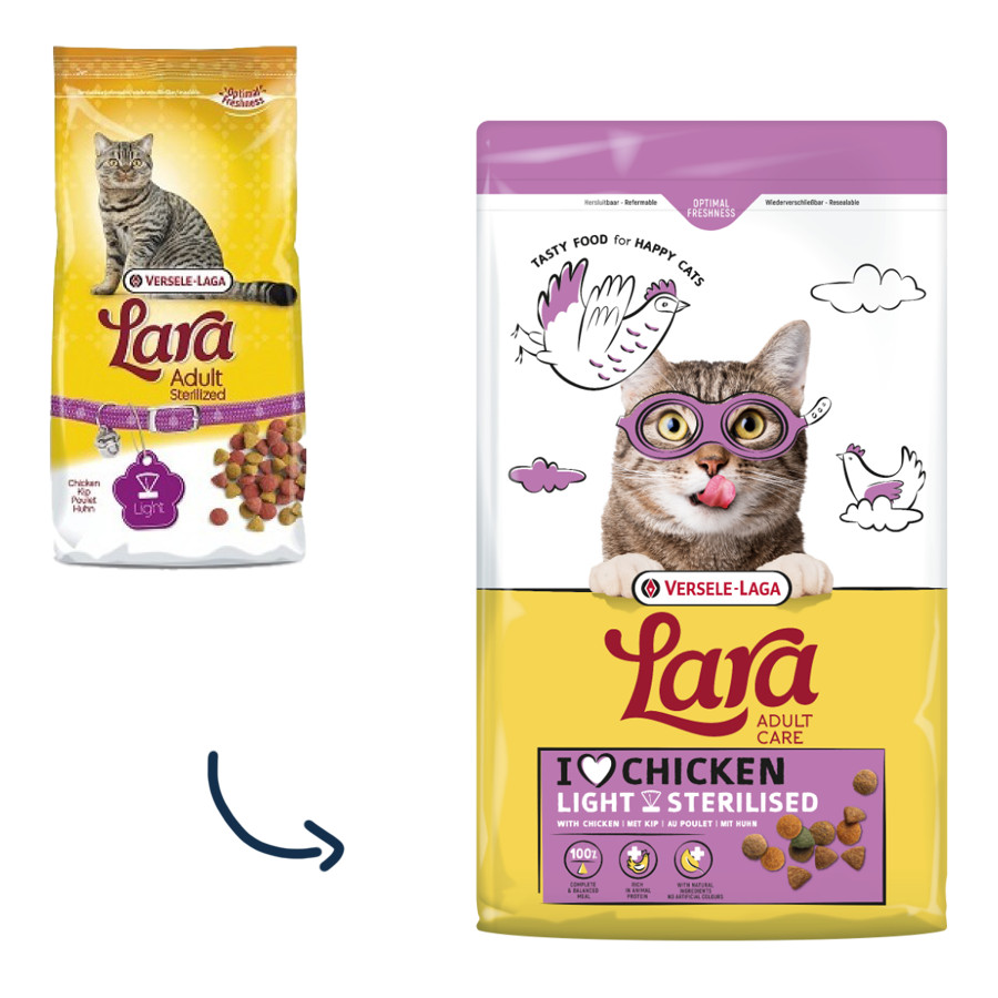 Versele-Laga Lara Adult Care Light/Sterilised pollo per gatti
