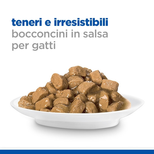 Hill's Adult Sensitive Stomach & Skin nat kattenvoer met kalkoen maaltijdzakje multipack