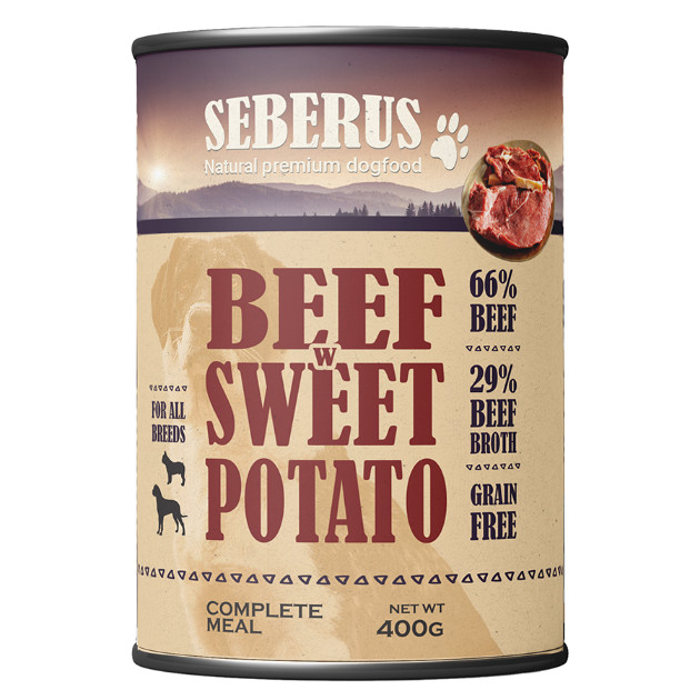 Seberus Beef & Turkey cibo umido per cani senza cereali - confezione mista