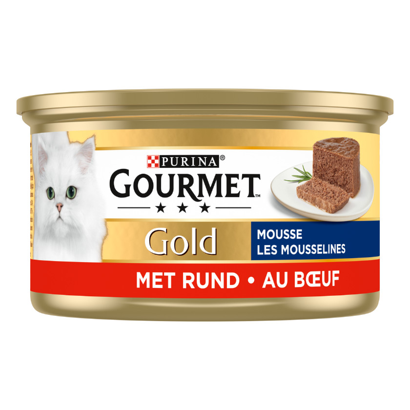 Gourmet Gold Mousse con manzo per gatto