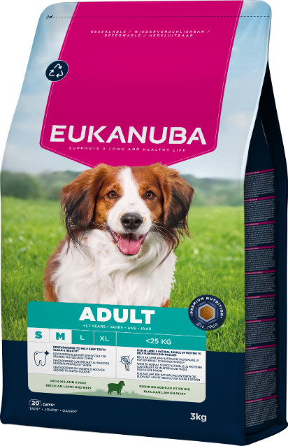 Eukanuba Adult Small Medium con agnello e riso per cane