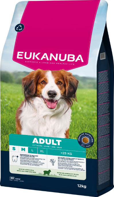 Eukanuba Adult Small Medium con agnello e riso per cane