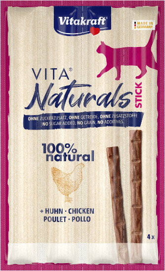 Vitakraft Vita Naturals Cat Stick kip kattensnack (4 st.)