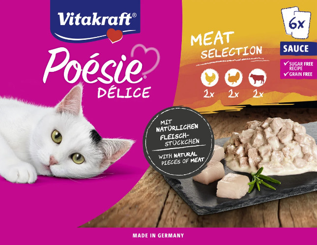 Vitakraft Poésie Délice met vlees natvoer kat multipack (6 x 85 g)