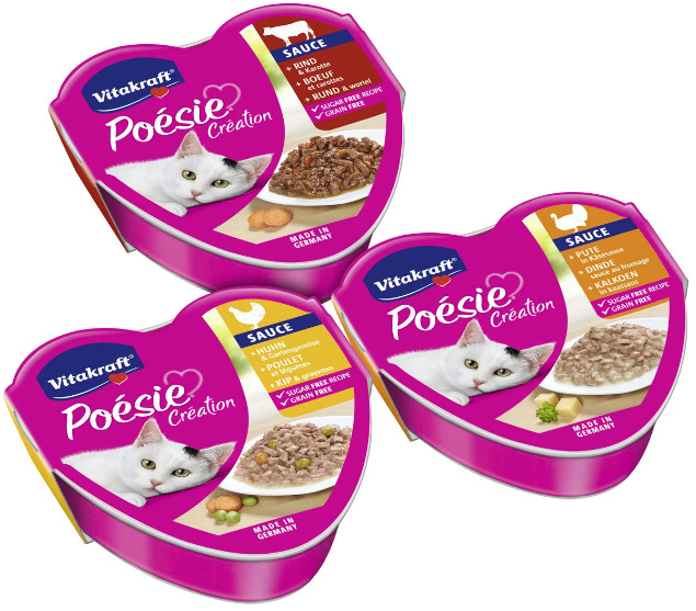 Vitakraft Poésie Création in saus natvoer kat multipack (6 x 85 g)