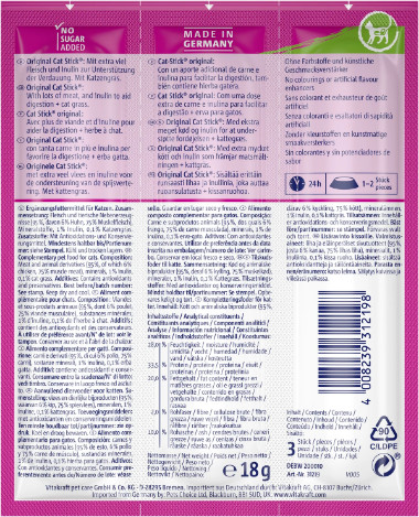 Vitakraft Catstick Healthy con pollo & erba di gatta snack per gatto