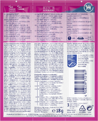 Vitakraft Catstick Healthy platessa & omega-3 snack per gatto