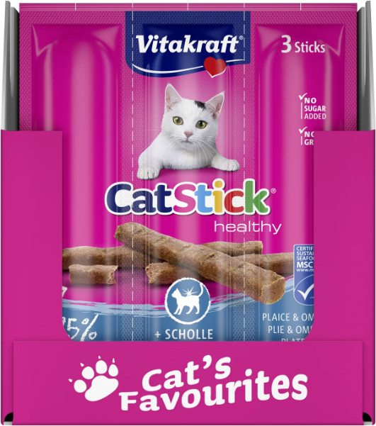 Vitakraft Catstick Healthy platessa & omega-3 snack per gatto