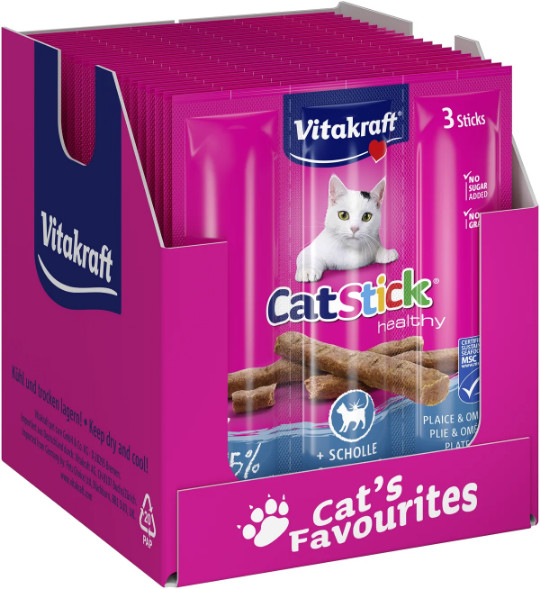 Vitakraft Catstick Healthy platessa & omega-3 snack per gatto