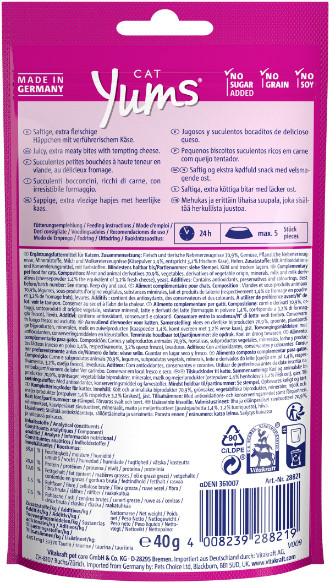 Vitakraft Cat Yums con formaggio snack per gatto (40 g)