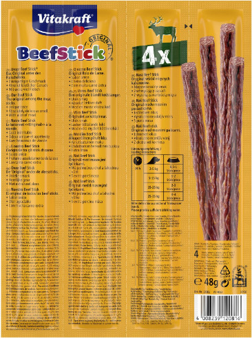 Vitakraft Beefstick met wild hondensnack (4 st.)