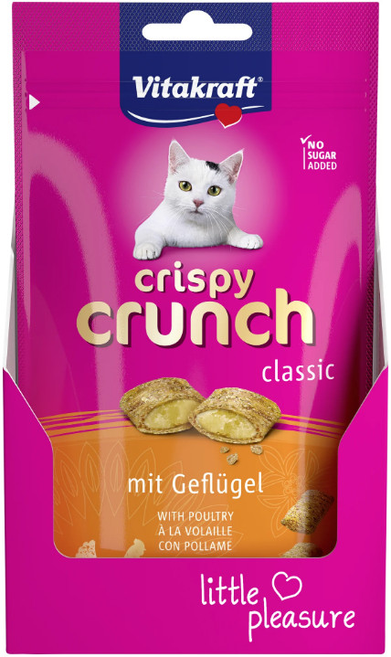 Vitakraft Crispy Crunch Classic met gevogelte kattensnack (60 g)