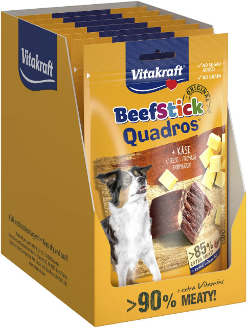 Vitakraft Beefstick Quadros met kaas hondensnack (70 g)